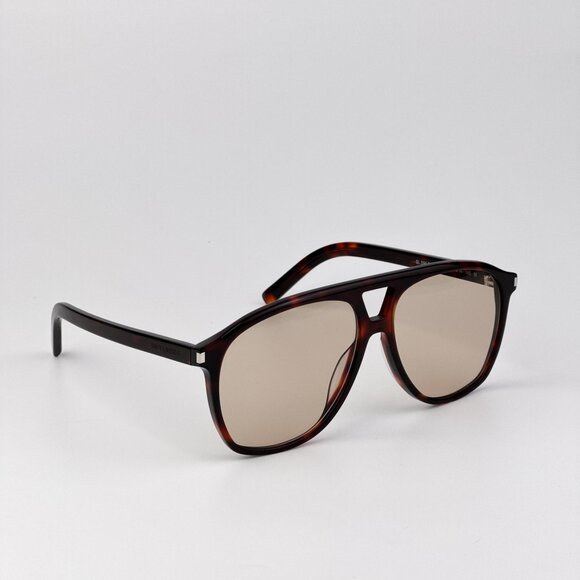 Saint Laurent DUNE Sunglasses – Havana Brown Aviator Frame | Model SL596 003 - Picture 6 of 13